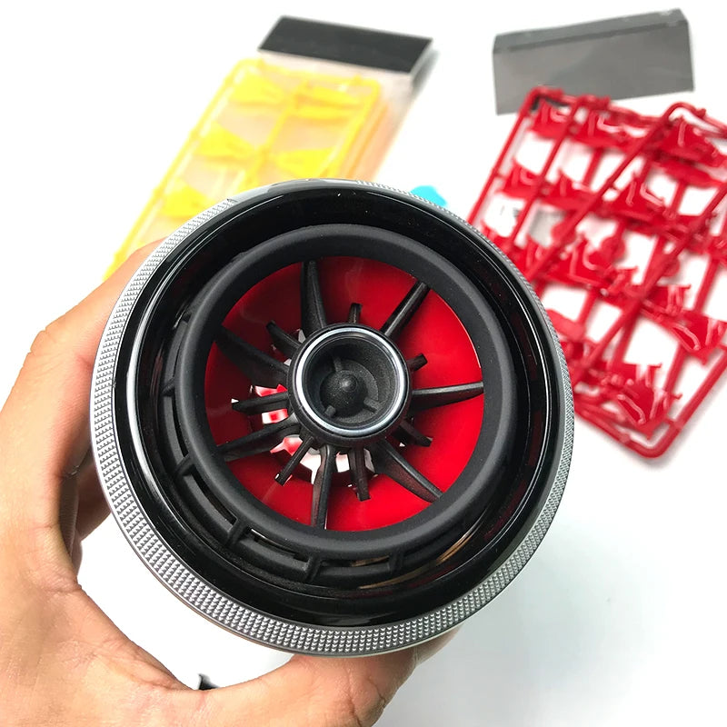 SRXTZM Air Outlet Color Changing Blade Red Yellow 4pcs/Set For Audi A3 S3 Rs3 8V 2013 2014 2015 2016 Car Styling Accessories