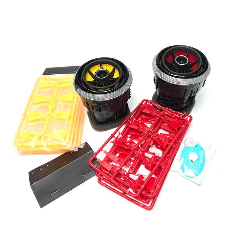 SRXTZM Air Outlet Color Changing Blade Red Yellow 4pcs/Set For Audi A3 S3 Rs3 8V 2013 2014 2015 2016 Car Styling Accessories
