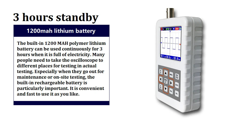 FNIRSI DSO PRO Mini Digital Oscilloscope 5MHz Analog Bandwidth 20MSps Sampling Rate Support Waveform Storage Viewing