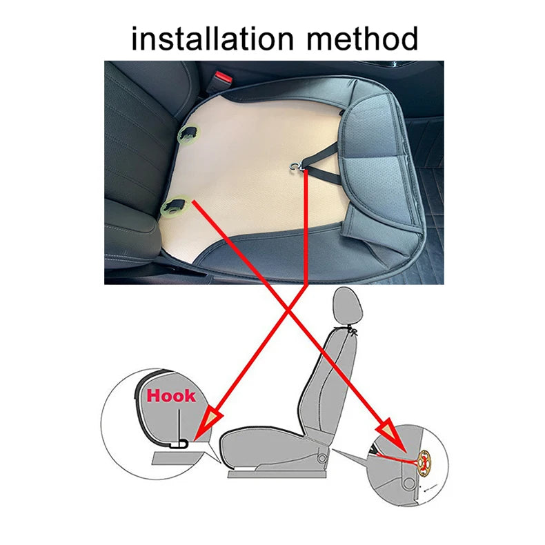 Ultra-Luxury Car Seat Protection Single Seat Without Backrest PU Senior Leather Car Seat Cover For Most Four-Door Sedan&SUV