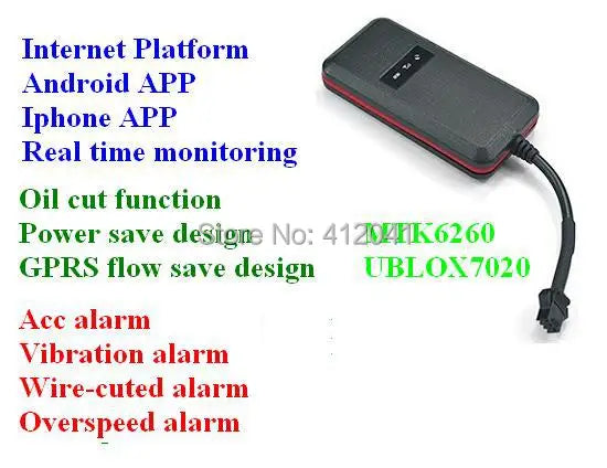DYEGOO GT003N Vehicle Motorcycle Car GPS Tracker  Waterproof Multiple Alarm Remote Control Google Apple APP
