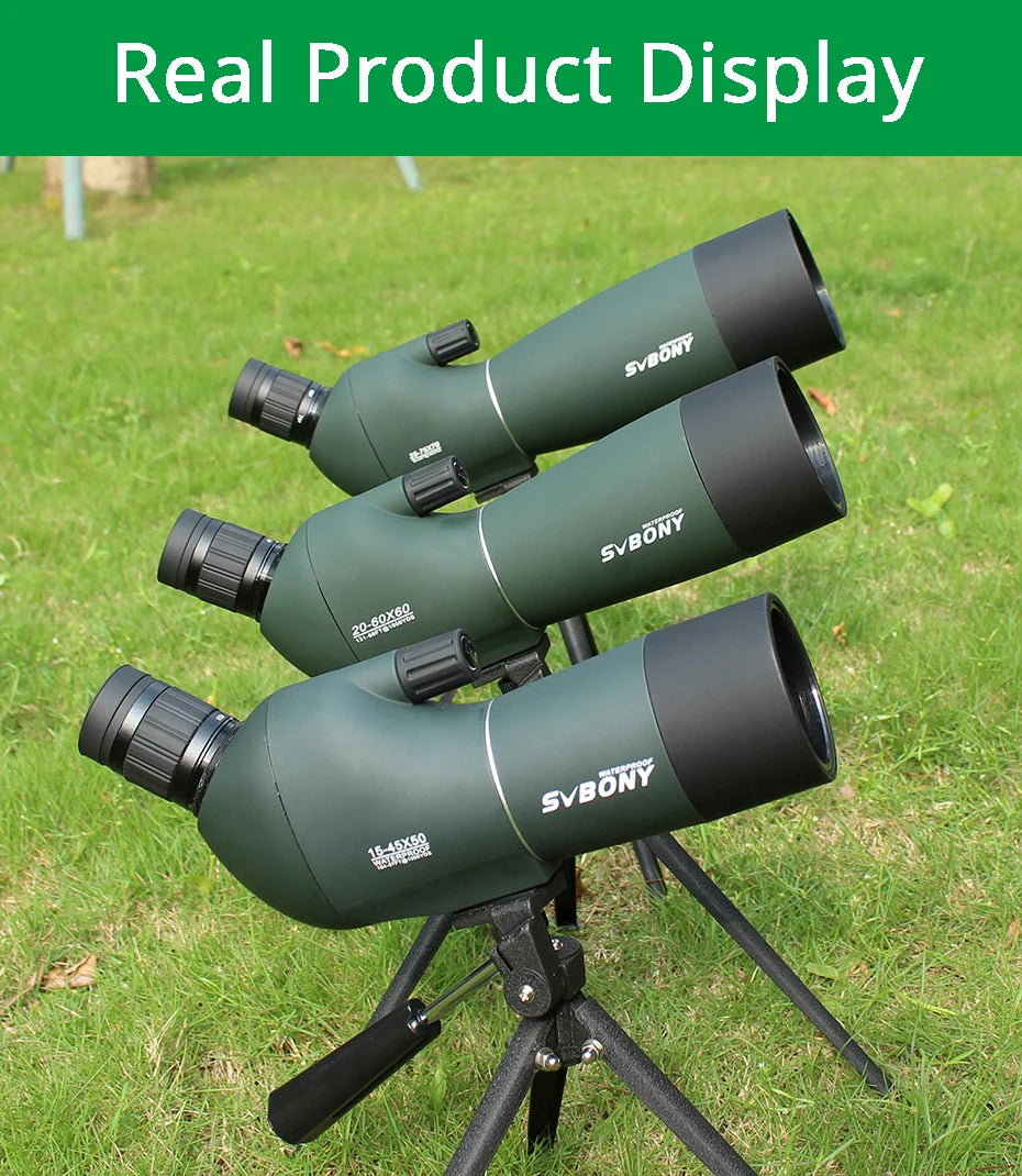 SVBONY 50/60/70/80 Spotting Scope Zoom Telescope Powerful  Waterproof Long Range PORRO Prism for Shooting camping equipment