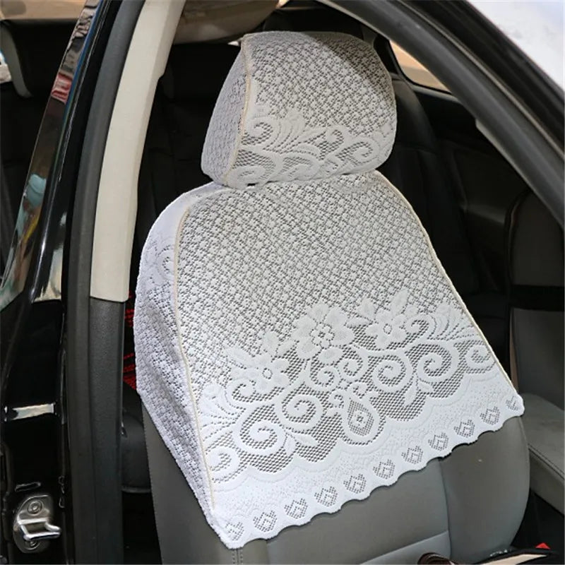 Half Lei mesh seat cover for camry prius yaris for corolla highlander rav4 Lace car seat clothes four seasons car care 8pieces