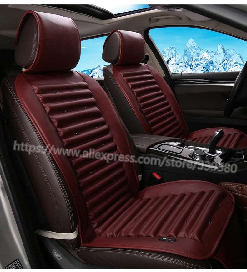 Built-in Fan Cushion Ventilation Car Seat Cover For Toyota Prius Prado 150 120 Highlander Sienna Zelas Verso Mark X Crown