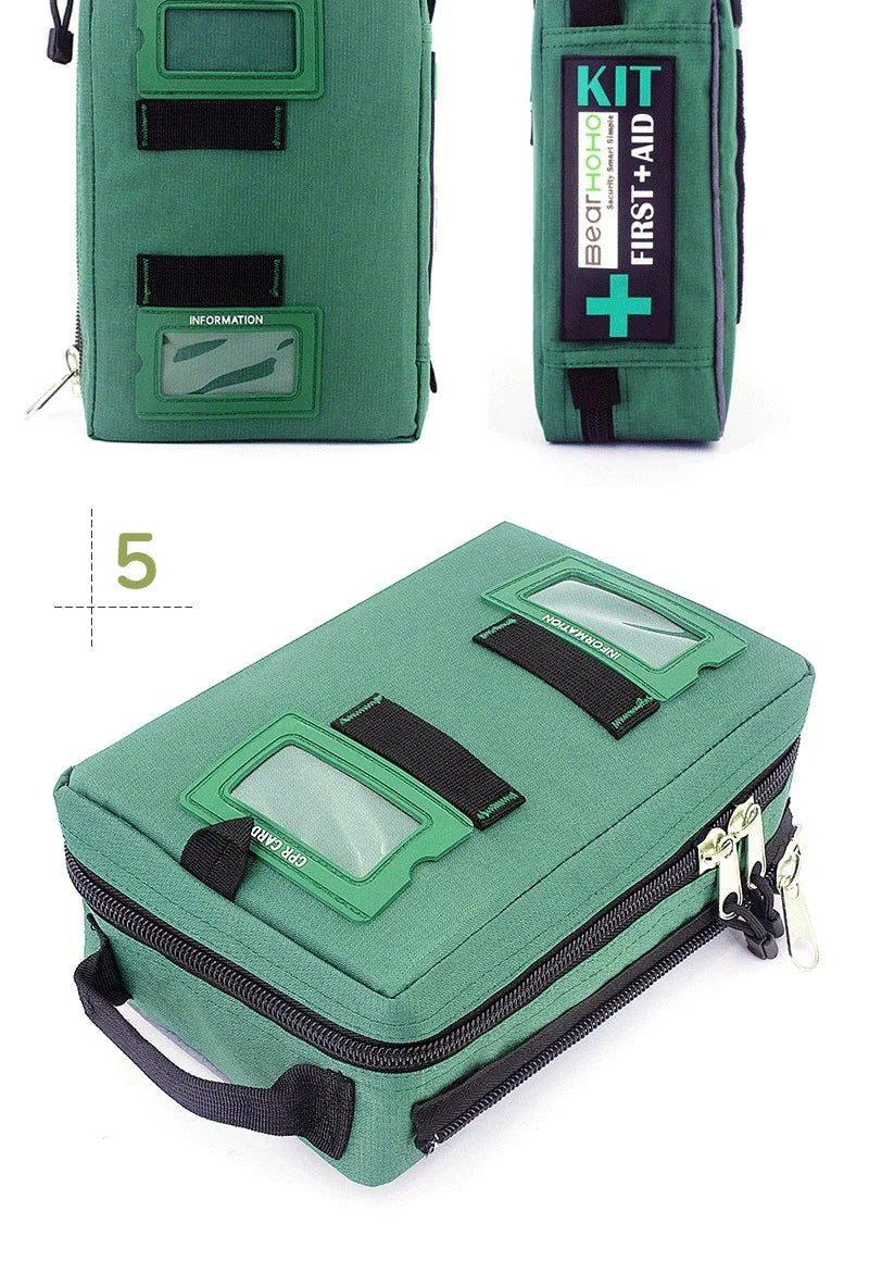 BearHoHoLarge Size Handy First Aid Kit Bag Emergency Kit Medical Rescue Bag for Workplace Home Outdoor Car Travel Hiking Camping