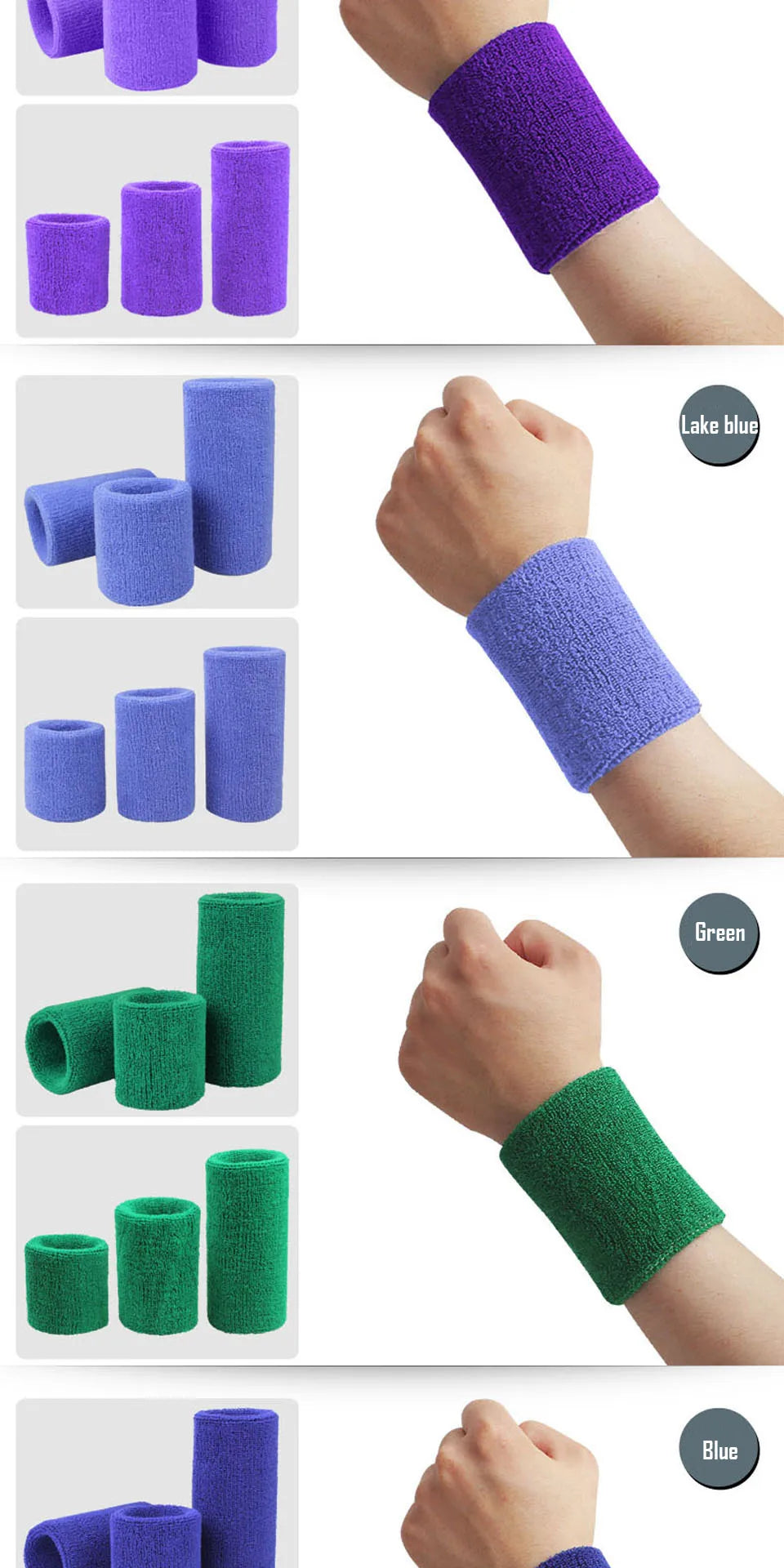 AOLIKES 1PCS Wrist Brace Support Wrap Tennis Wristband Sport Sweatband for Gym Basketball Volleyball Hand Sweat Band Polsband