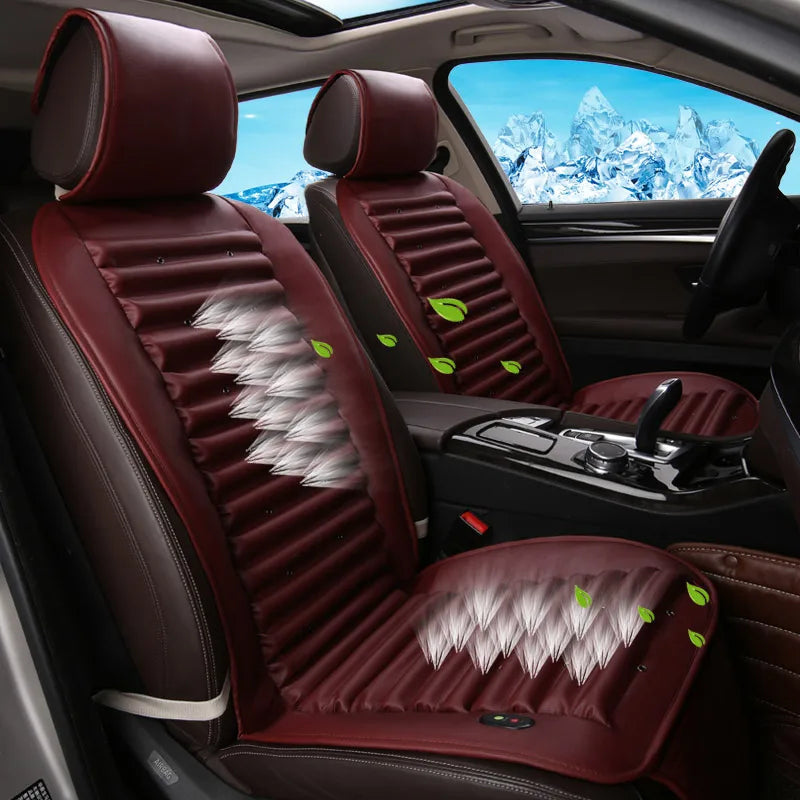 Built-in Fan Cushion Ventilation Car Seat Cover For Toyota Prius Prado 150 120 Highlander Sienna Zelas Verso Mark X Crown