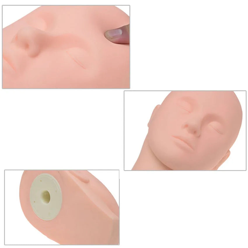 Mannequin Heads Eyelash Extensions Head Practice Closed Eyes Mannequin Head Massage Makeup Eyelash Extension Practice Model