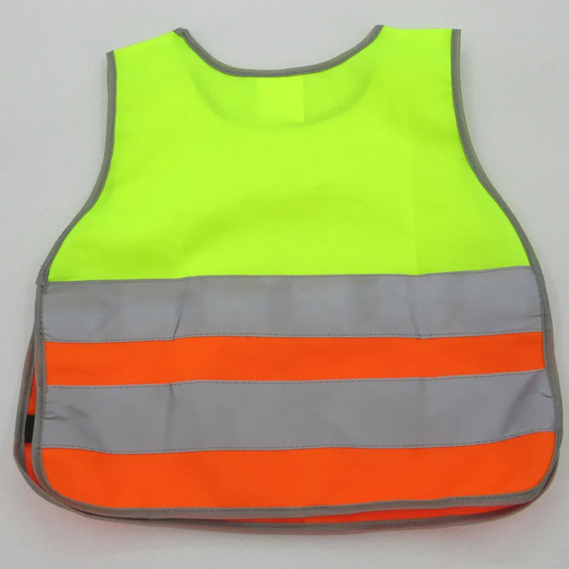 Pupils Safety Warning Vest Kids Reflective Vest School Children Training Breathable Jacket Scooter Cycling Fluorescent Waistcoat