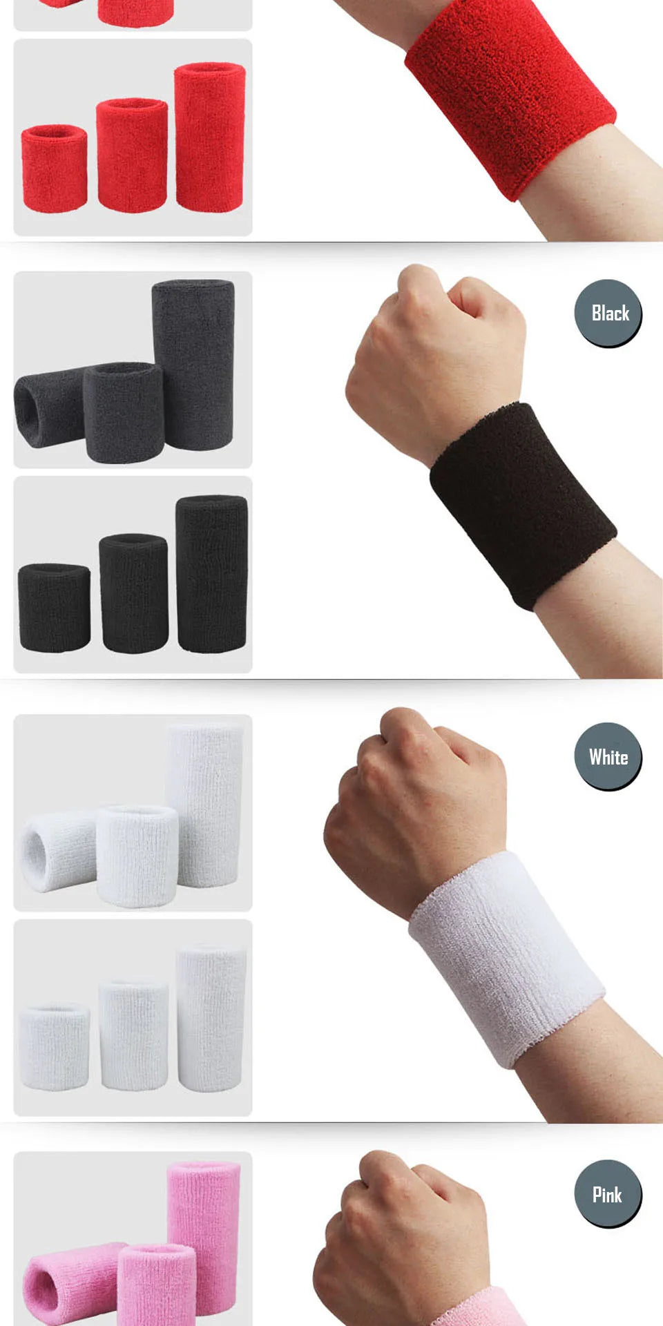 AOLIKES 1PCS Wrist Brace Support Wrap Tennis Wristband Sport Sweatband for Gym Basketball Volleyball Hand Sweat Band Polsband