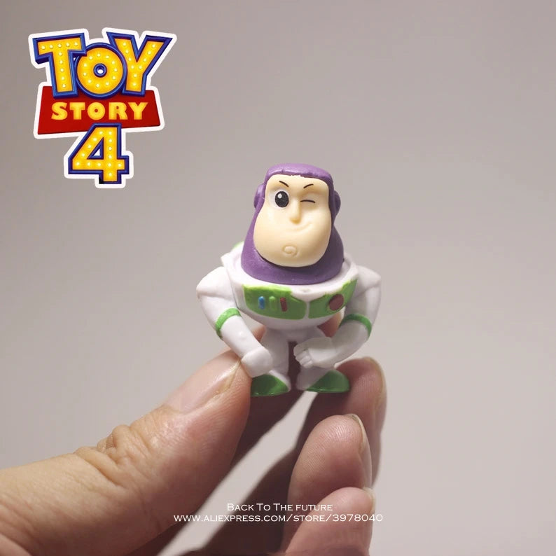 Disney Toy Story 4 Woody Buzz Lightyear 3-5cm Q Version Action Figures Mini Dolls Kids Toys Model for Children Gift