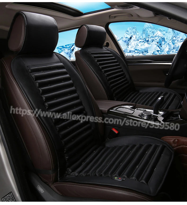 Built-in Fan Cushion Ventilation Car Seat Cover For Toyota Prius Prado 150 120 Highlander Sienna Zelas Verso Mark X Crown