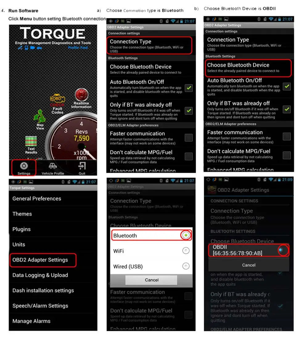 7 Protocols ELM327 V1.5 Bluetooth OBD2 Scanner ELM 327 V1.5 Work On Android IOS Car Diagnostic Tool OBD II Code Reader