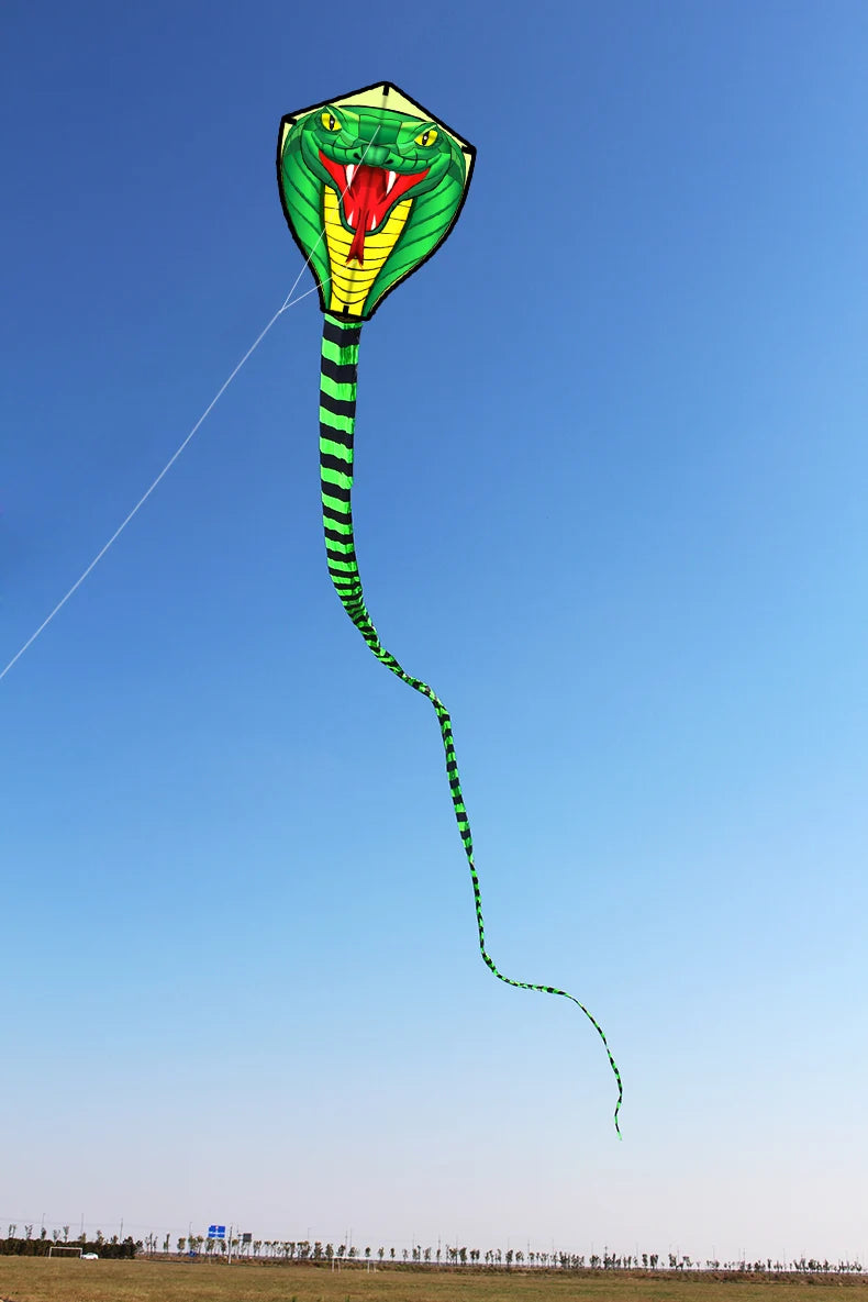 Strong Snake With Long Colorful Tail!Huge Beginner Snake Kites for Kids And Adults  Come With String And Handle
