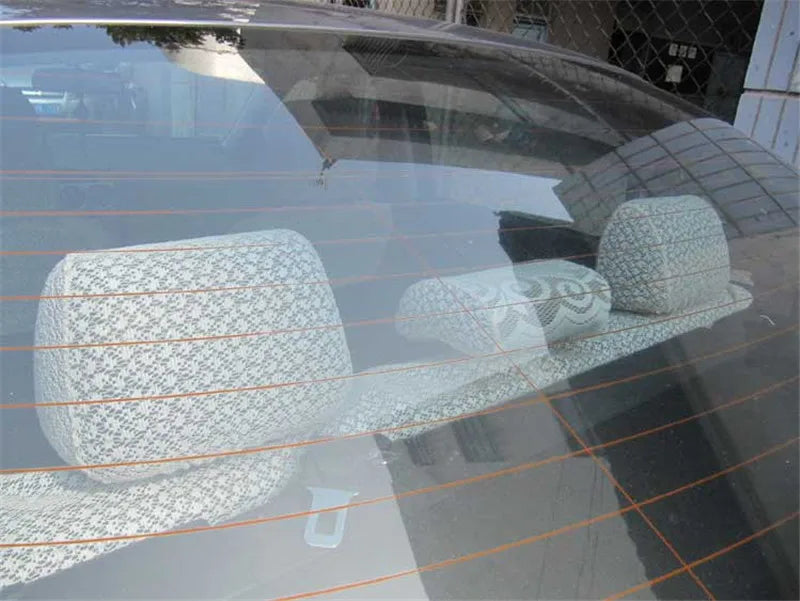 Half Lei mesh seat cover Lace car seat clothes four seasons use for Octavia car care 8pieces/set