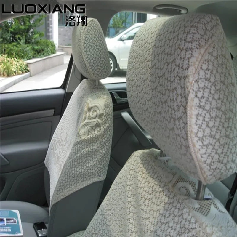 Half Lei mesh seat cover Lace car seat clothes four seasons use for Octavia car care 8pieces/set
