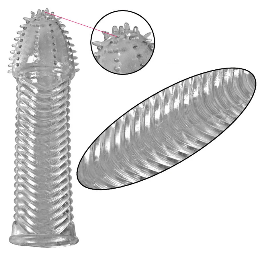 3pcs/set Reusable Condom Crystal Cock Rings Adult Sex Products Sex Toys Penis Sleeves Penis Extension Enlargement For Men