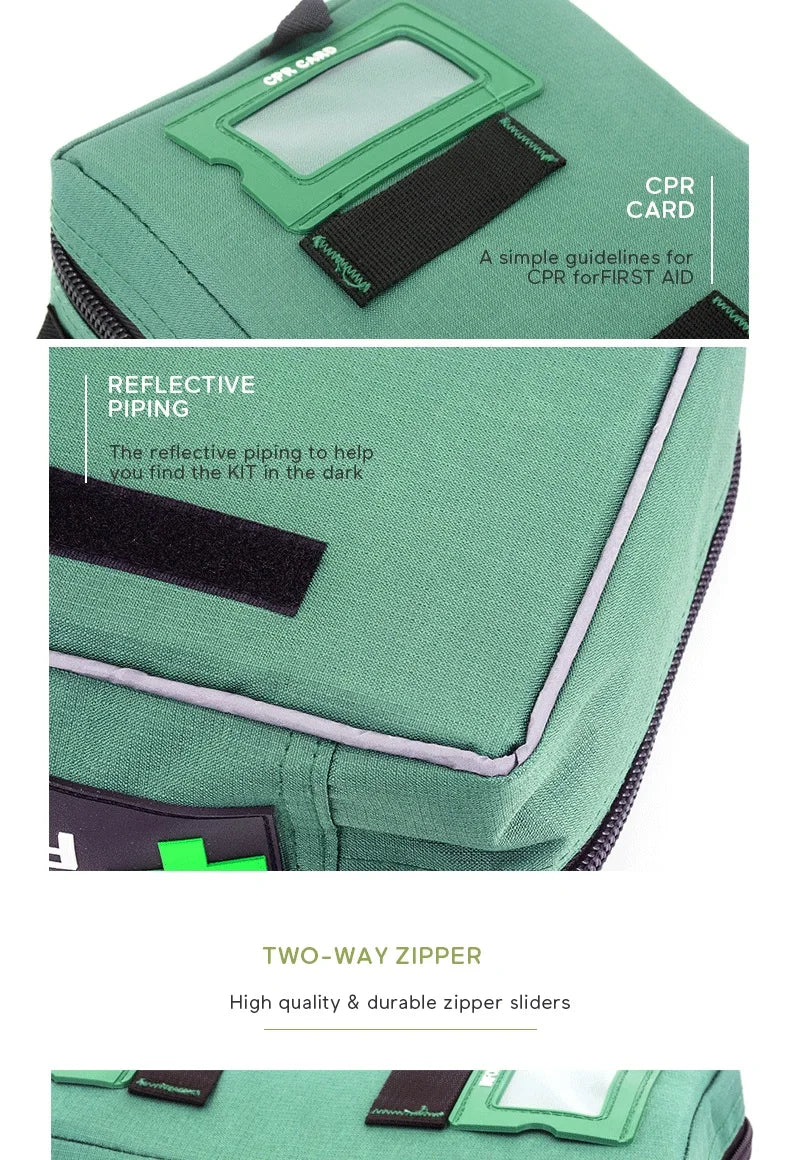 BearHoHoLarge Size Handy First Aid Kit Bag Emergency Kit Medical Rescue Bag for Workplace Home Outdoor Car Travel Hiking Camping