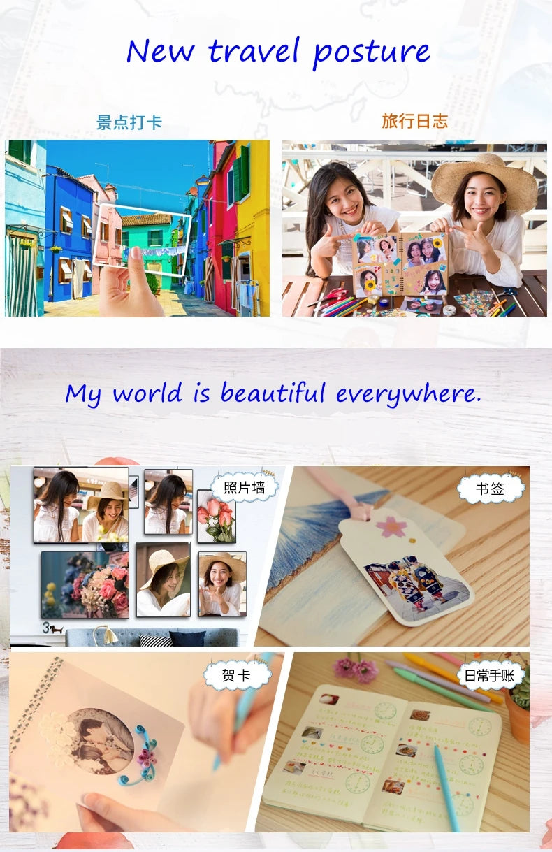 PV123 pocket phone photo printer inkless portable Bluetooth color photo printer gift best choice for Canon PV-123