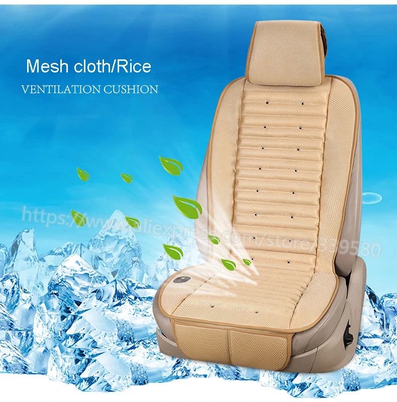Built-in Fan Cushion Ventilation Car Seat Cover For Toyota Prius Prado 150 120 Highlander Sienna Zelas Verso Mark X Crown