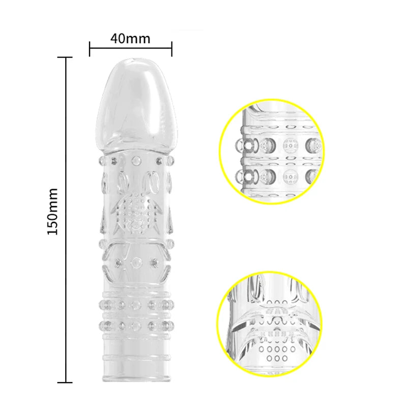 3pcs/set Reusable Condom Crystal Cock Rings Adult Sex Products Sex Toys Penis Sleeves Penis Extension Enlargement For Men