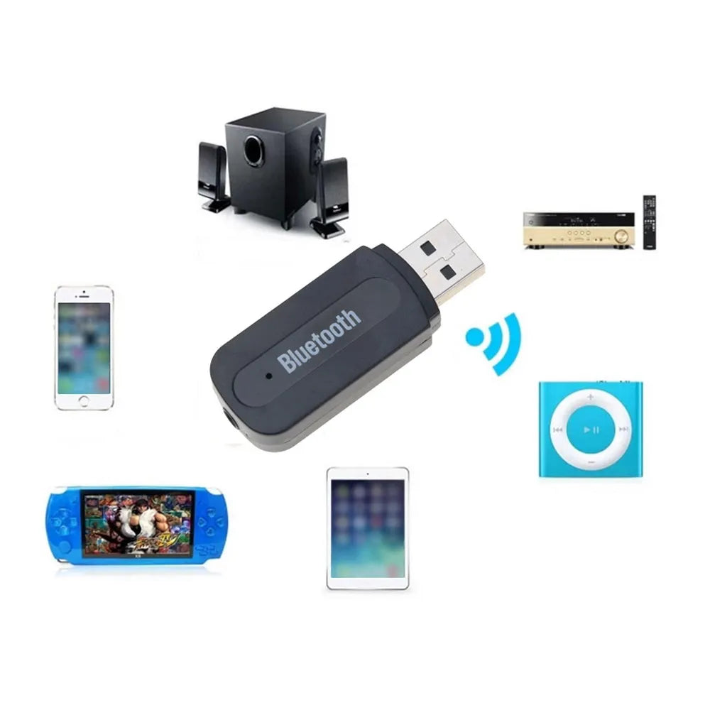 Bluetooth Receiver 5.0 AUX Adapter Dongle Audio Wireless Adapter For Car PC Headphones Mic 3.5MM Jack Receptor with Audio Cable