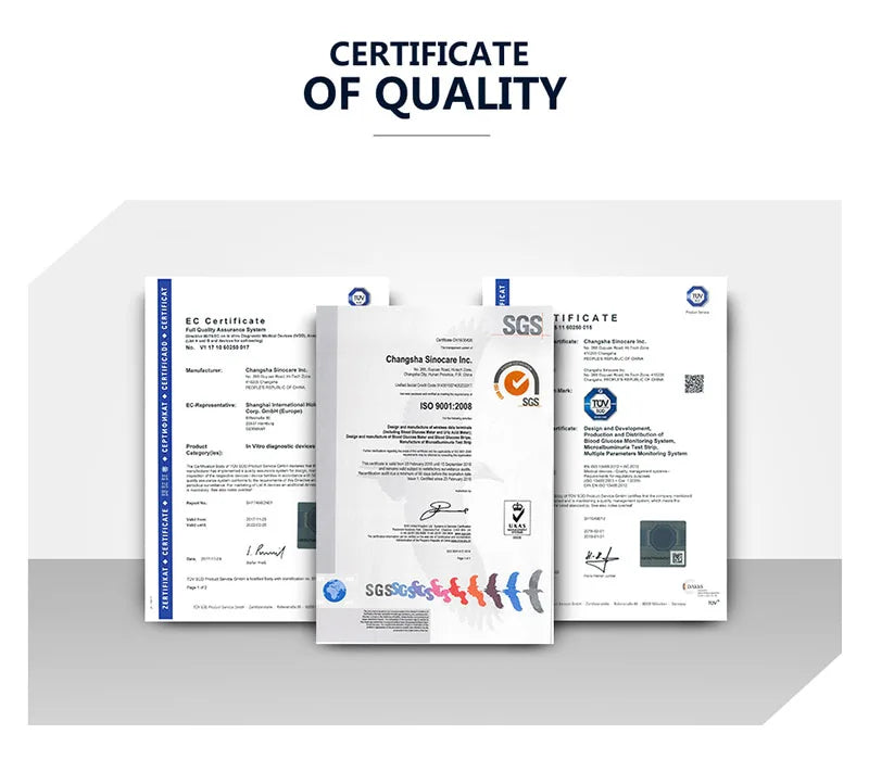 Sinocare Blood Glucose Meter Uric Acid Test Kit & Glucose Strips  Safe AQ UG  Uric Strips for Diabetes Gout Pregnant Glucometer