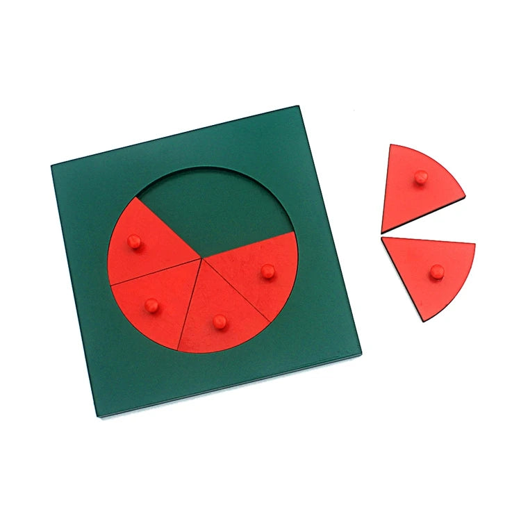 Baby Montessori Math Toys Wooden Fraction Circles 1-10 Counting Fractions Educational Wood Toys Circular Division Grasping Board