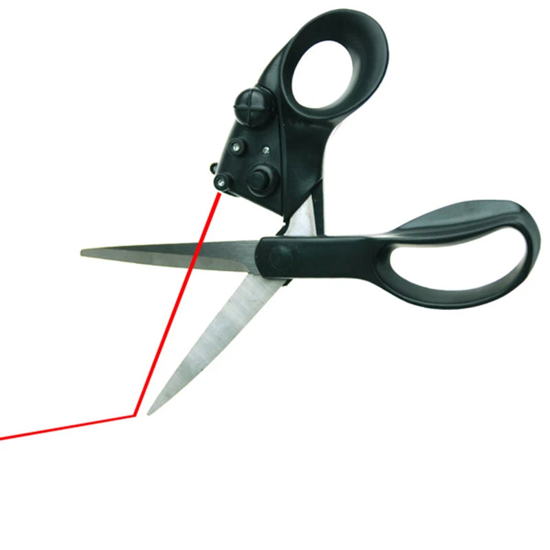 Sewing Laser Guided Scissors DIY Positioning Fabric Sewing Cut for Home Crafts Wrapping Gifts Straight Fast Scissor Shear