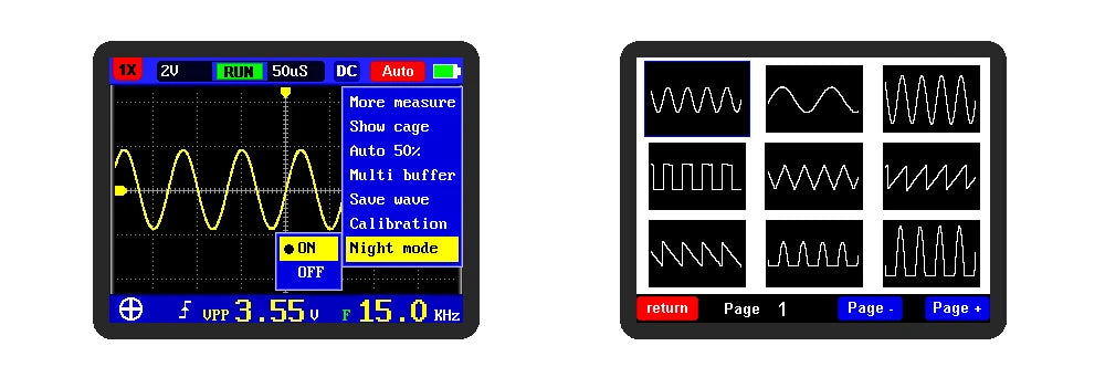 FNIRSI DSO PRO Mini Digital Oscilloscope 5MHz Analog Bandwidth 20MSps Sampling Rate Support Waveform Storage Viewing