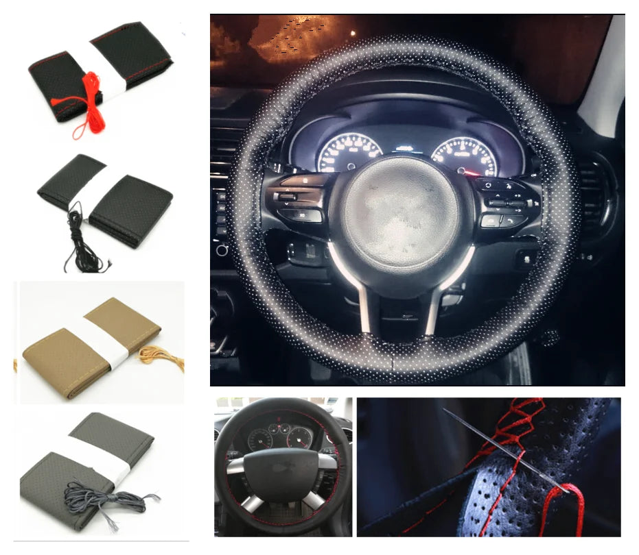 Car steering wheel cover / diameter 36cm 38cm 40cm for Honda Crosstour CR-Z S C EV-Ster AC-X HSV-010
