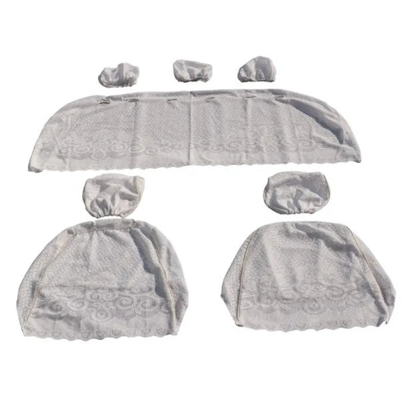 Half Lei mesh seat cover for camry prius yaris for corolla highlander rav4 Lace car seat clothes four seasons car care 8pieces