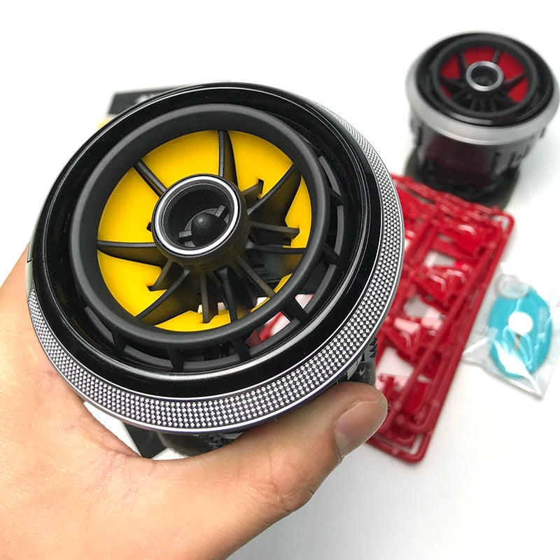 SRXTZM Air Outlet Color Changing Blade Red Yellow 4pcs/Set For Audi A3 S3 Rs3 8V 2013 2014 2015 2016 Car Styling Accessories