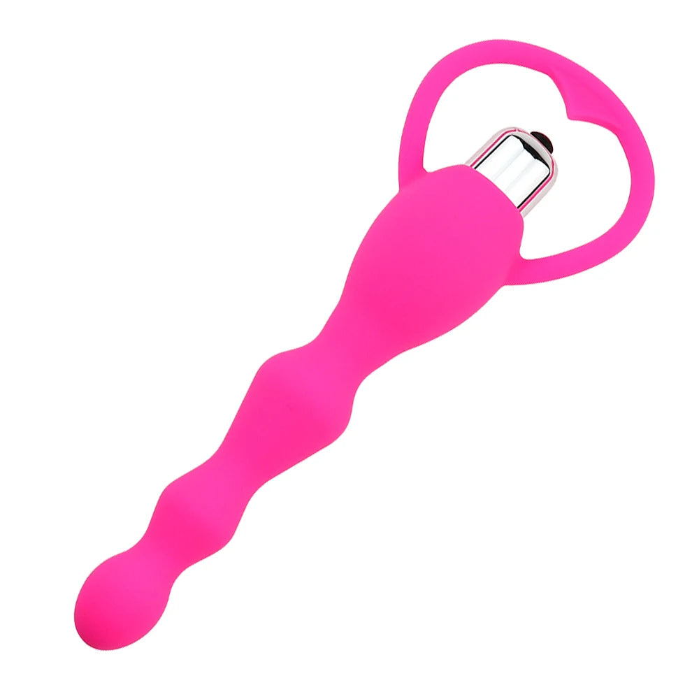 Vibrating Protaste Massager Anal Beads Vibrator Butt Plug Sex Toy for Men Women Silicone Anales Trainer Fun Toys for Beginners