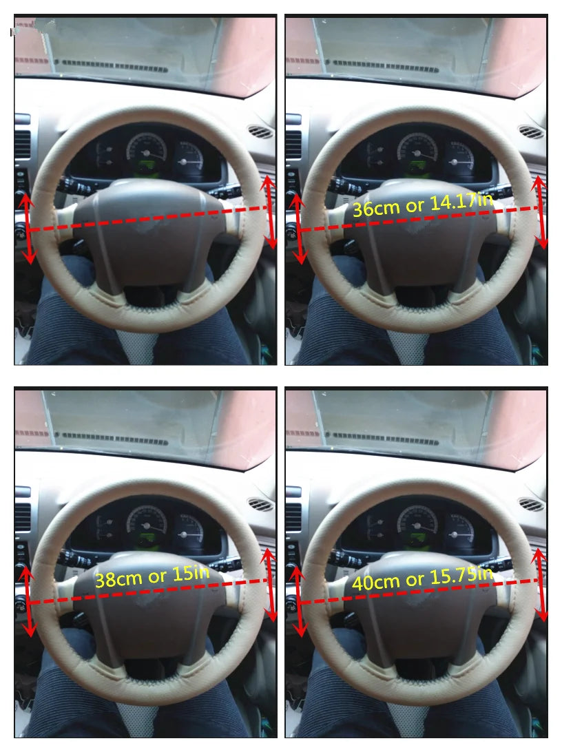 Car steering wheel cover / diameter 36cm 38cm 40cm for Honda Crosstour CR-Z S C EV-Ster AC-X HSV-010