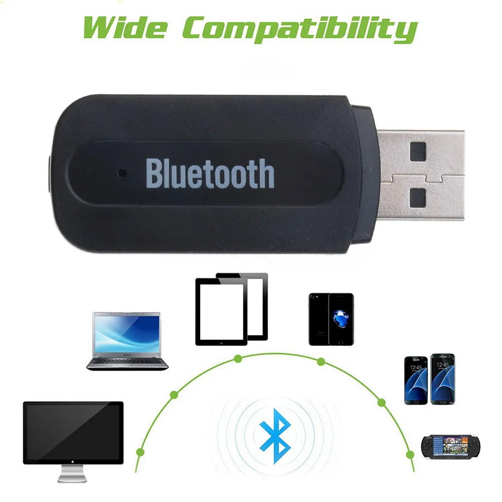 Bluetooth Receiver 5.0 AUX Adapter Dongle Audio Wireless Adapter For Car PC Headphones Mic 3.5MM Jack Receptor with Audio Cable
