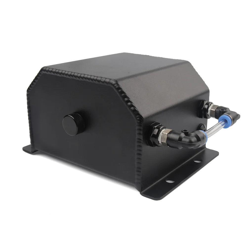 1L Aluminum Oil Catch Can Reservoir Tank With Drain Plug Breather Oil Tank Fuel Tank Universal style