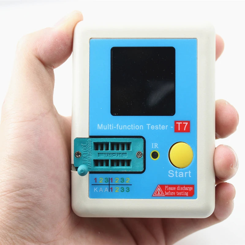 LCR-T7 New Transistor Tester TFT Diode Triode Capacitance Meter LCR ESR meter NPN PNP MOSFET IR Multifunction tester multimeter