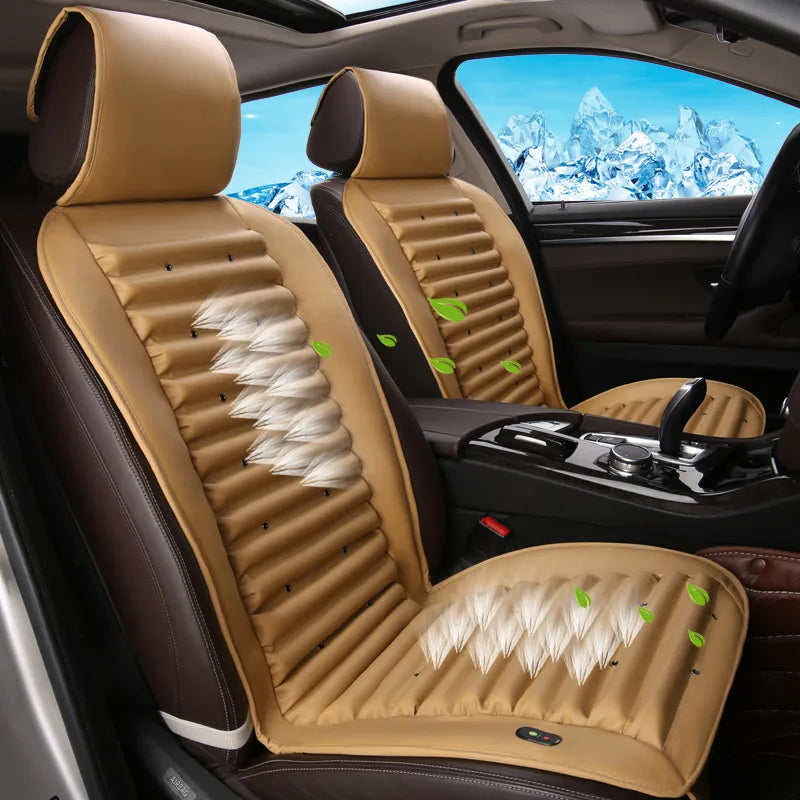 Built-in Fan Cushion Ventilation Car Seat Cover For Toyota Prius Prado 150 120 Highlander Sienna Zelas Verso Mark X Crown