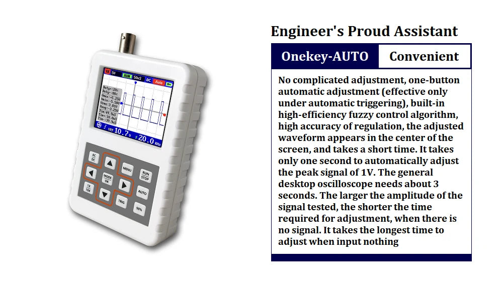 FNIRSI DSO PRO Mini Digital Oscilloscope 5MHz Analog Bandwidth 20MSps Sampling Rate Support Waveform Storage Viewing
