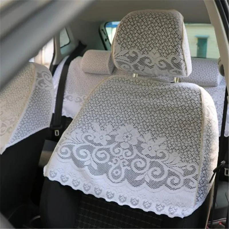 Half Lei mesh seat cover for AudiRS A1A3 A4 A5 A6 A7A8 S3 S5 S6 S7 S8  Lace car seat clothes four seasons car care 8pieces