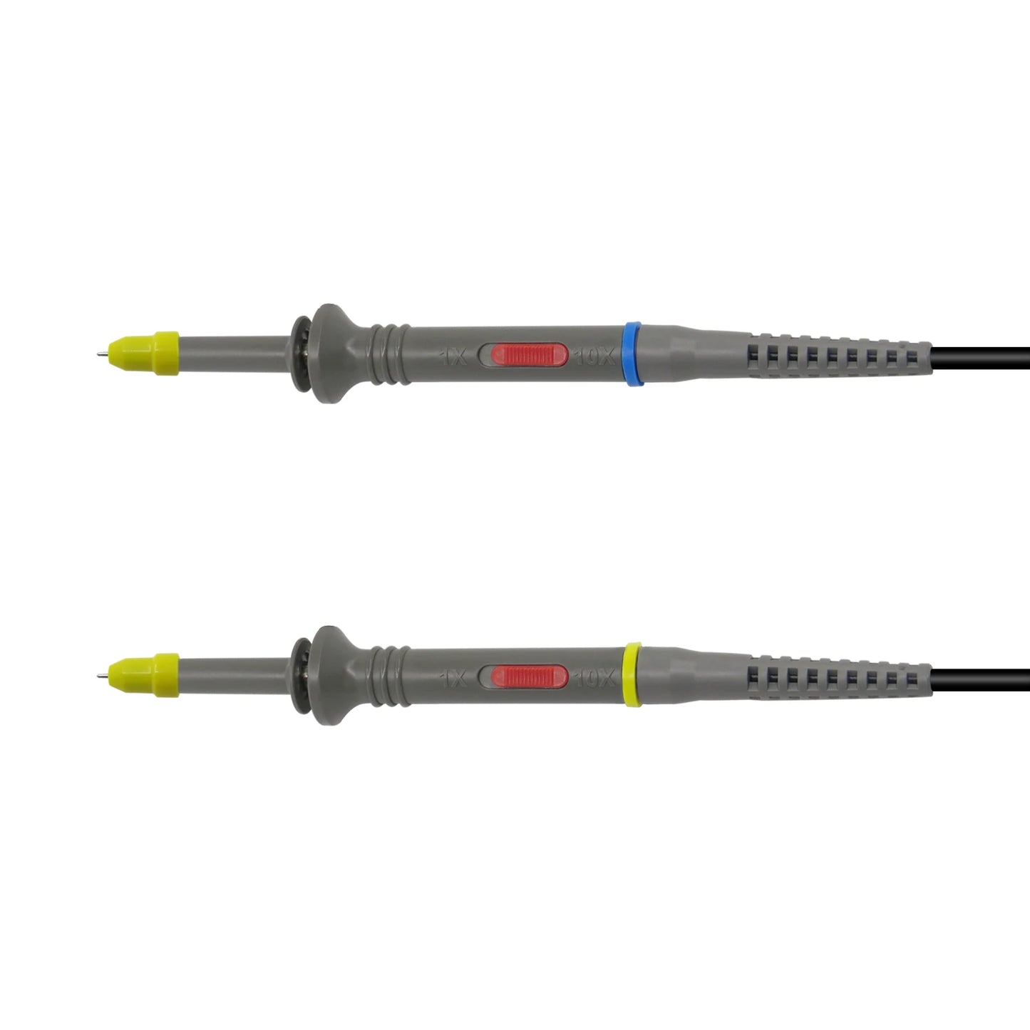 Cleqee P6100 2pcs 100MHz Bandwidth Oscilloscope Probe 1X/10X Adjustable Attenuation  BNC Leads Switchable Input Voltage 10:1