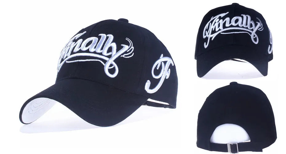 100% Cotton Snapback Baseball Cap Adjustable Embroidered Letter Design