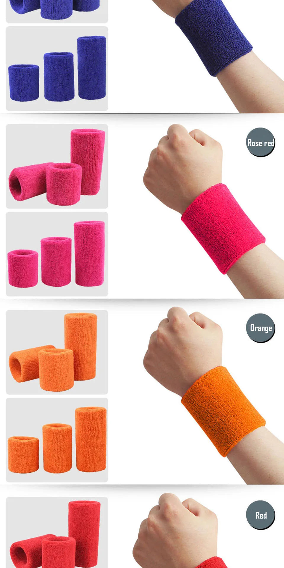 AOLIKES 1PCS Wrist Brace Support Wrap Tennis Wristband Sport Sweatband for Gym Basketball Volleyball Hand Sweat Band Polsband