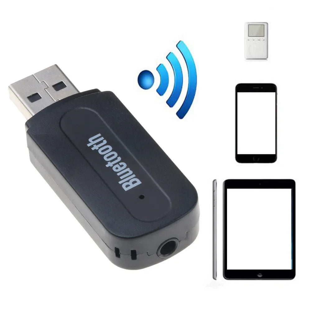 Bluetooth Receiver 5.0 AUX Adapter Dongle Audio Wireless Adapter For Car PC Headphones Mic 3.5MM Jack Receptor with Audio Cable