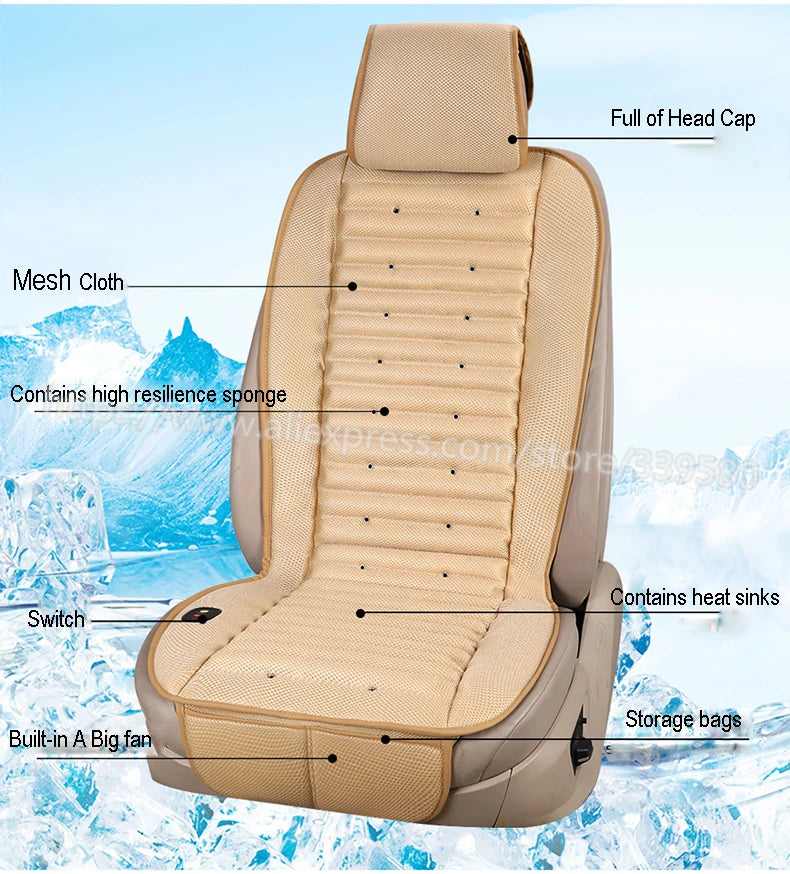 Built-In Eco-Friendly Fan Car Cushion Ventilation Car Seat Cover For Chevrolet Cruze Malibu Sonic Spark Trax Sail Captiva Epica