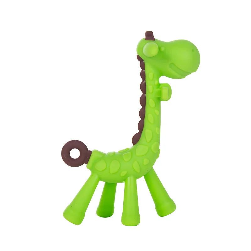 Dr.isla 1 pcs Silicone Teethers Giraffe Cartoon Baby Ring Teether BPA Free Silicone Chew Charms Baby Teething Teeth Gift Toys