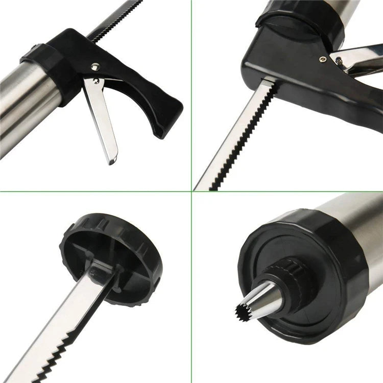 Cookie Press Kit Biscuits Maker Gun Sets With 13 Cookie Press Molds & 8 Pastry Piping Nozzles Cake Decorator Sets KC0225