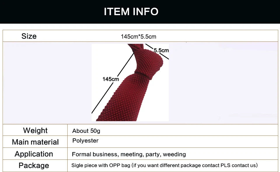 Knitted Ties For Men Slim Fashion Neckties Plain Black Red Knit Tie Men Women Wedding Daily Casual Neck Knitted Cravatas HUISHI