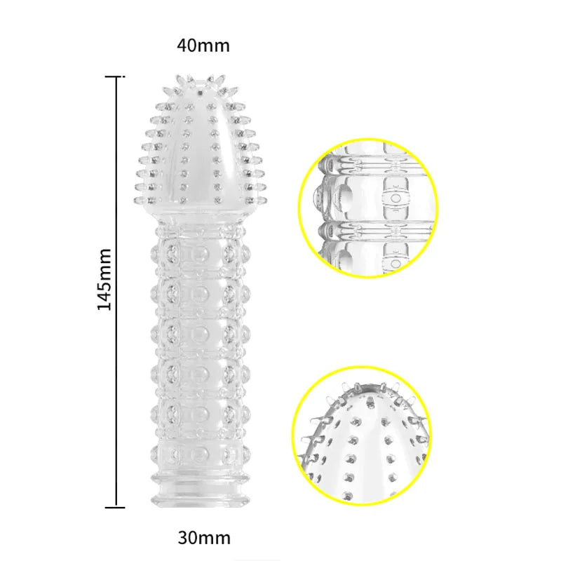 3pcs/set Reusable Condom Crystal Cock Rings Adult Sex Products Sex Toys Penis Sleeves Penis Extension Enlargement For Men